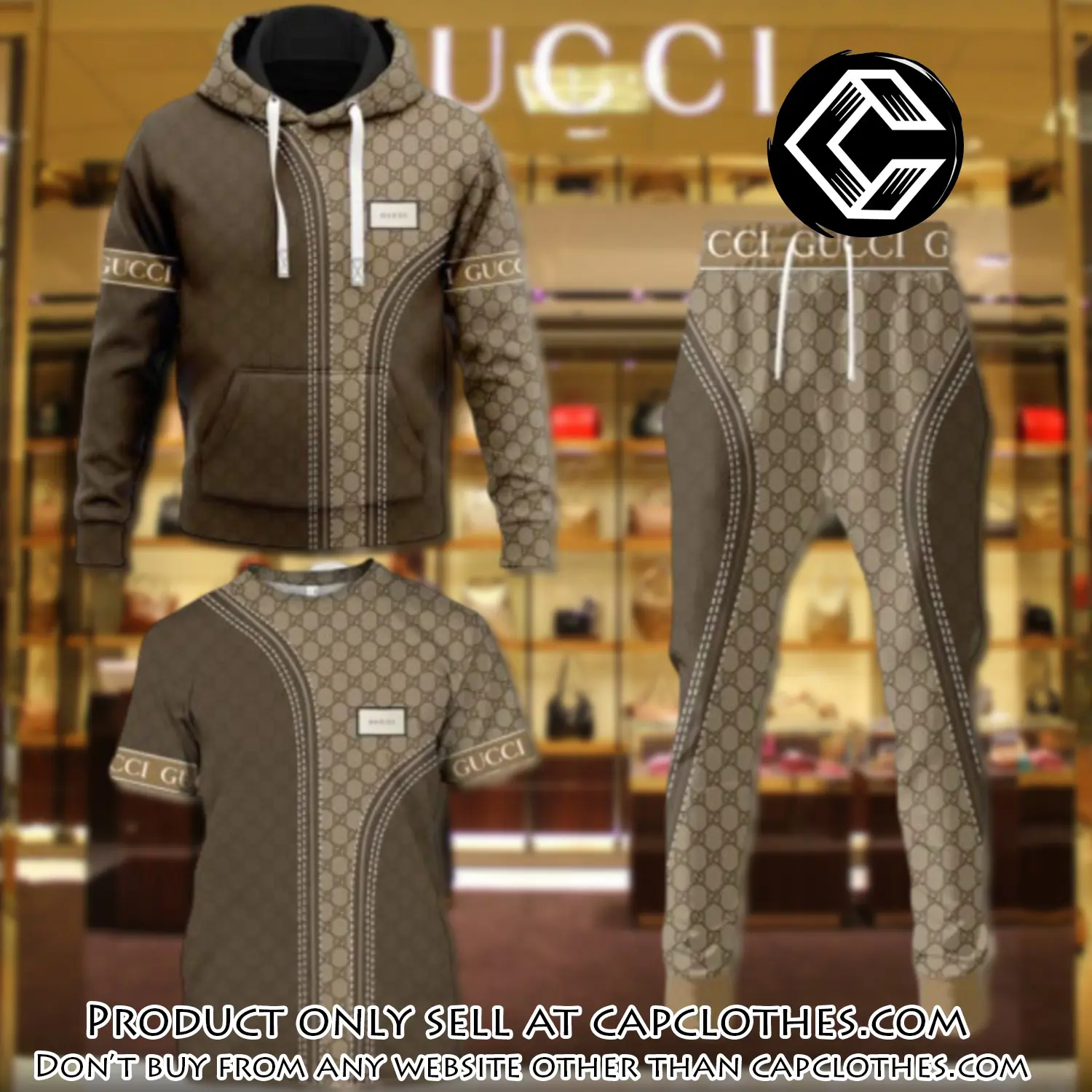 Gucci luxury brand combo tshirt hoodie long pants set trending 24 outfit sport lcs1031 cc5208652